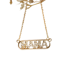 Mama Halskette, personalisierter Schriftzug Anhänger Gold, Geschenk für Mütter